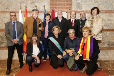 Representantes de las organizaciones impulsoras del acto de memoria histórica || Foto: Raúl Lucio