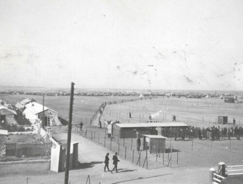 Vista general del campamento de Argelès-sur-Mer. Febrero de 1939. Colección Xatart, Memorial del Campamento de Argelès-sur-Mer.